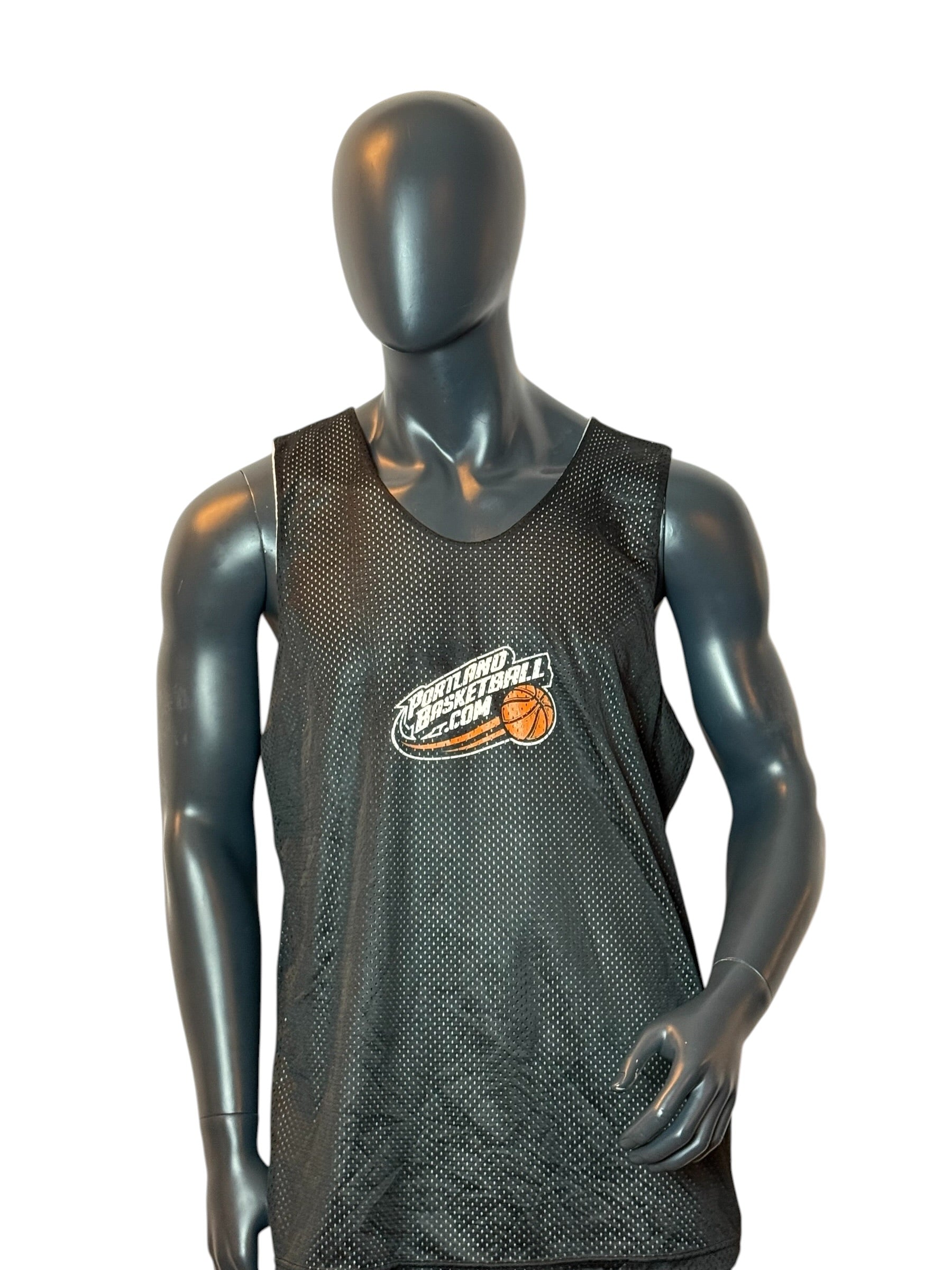 Portland Basketball Vintage Reversible Style Jersey Black and White 2in1